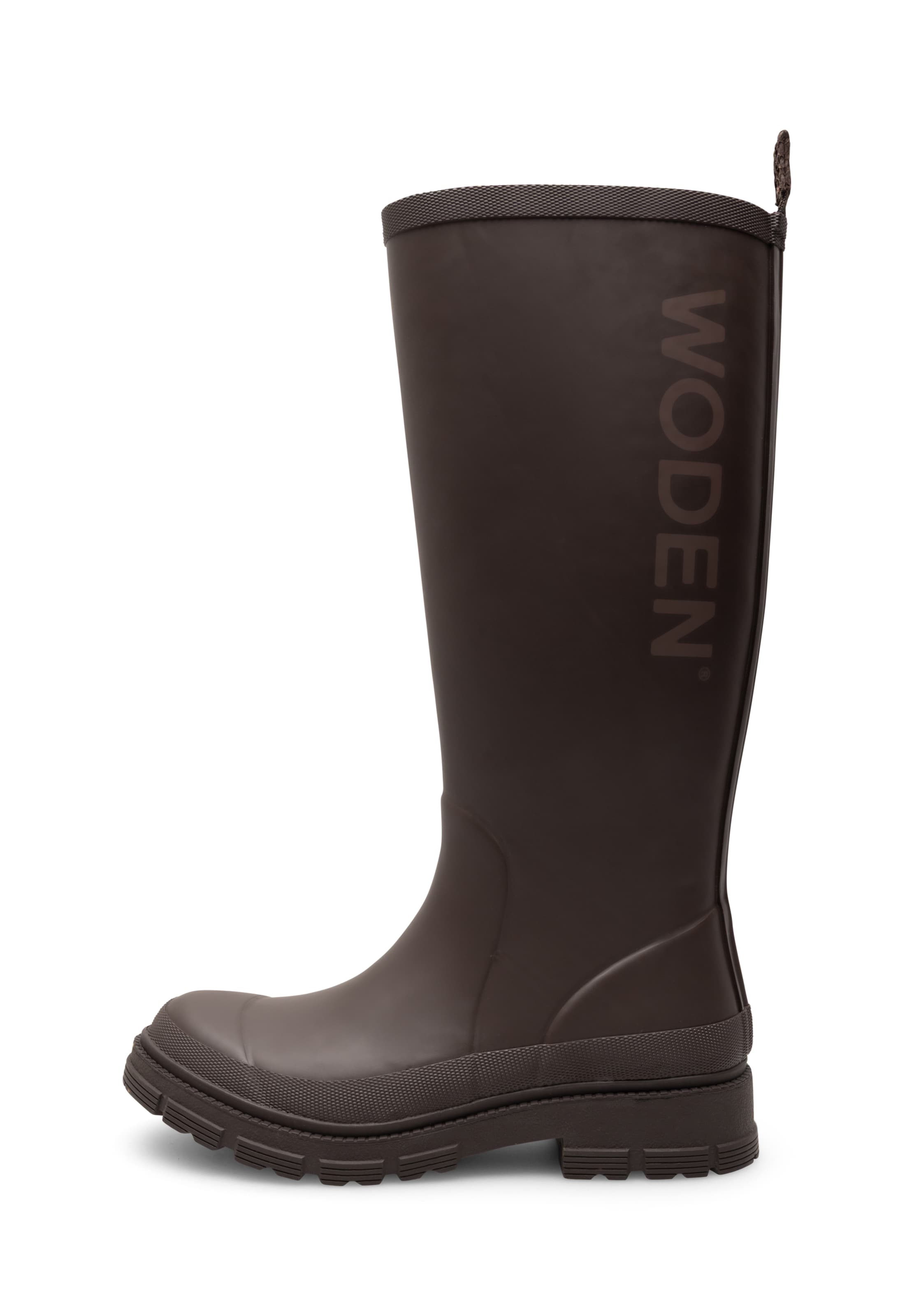 WODEN Regenlaarzen 'Le Waterproof' in Bruin: voorkant