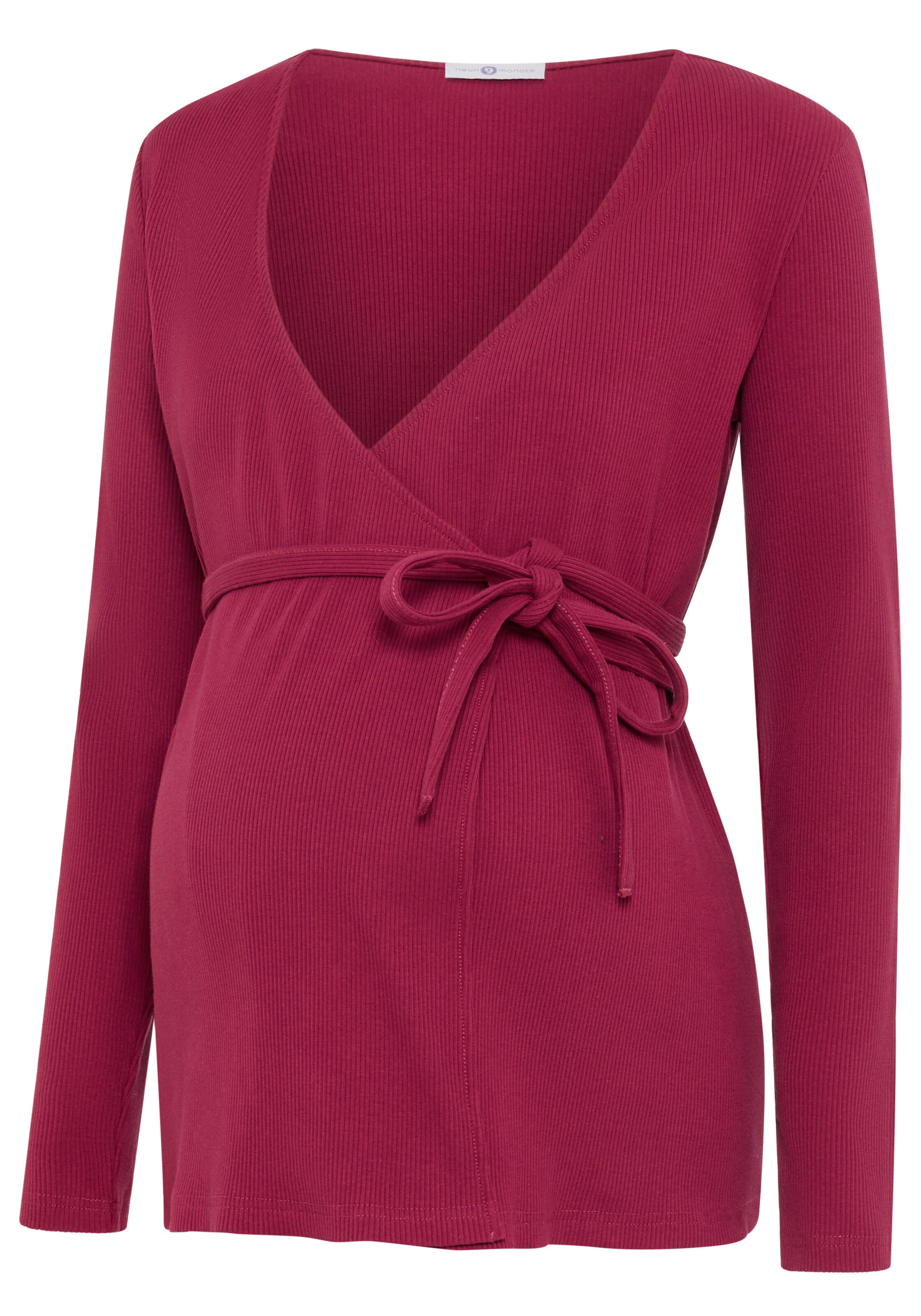 Neun Monate Shirt in Red: front