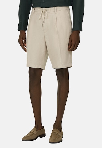 Regular Pantalon à pince Boggi Milano en beige : devant