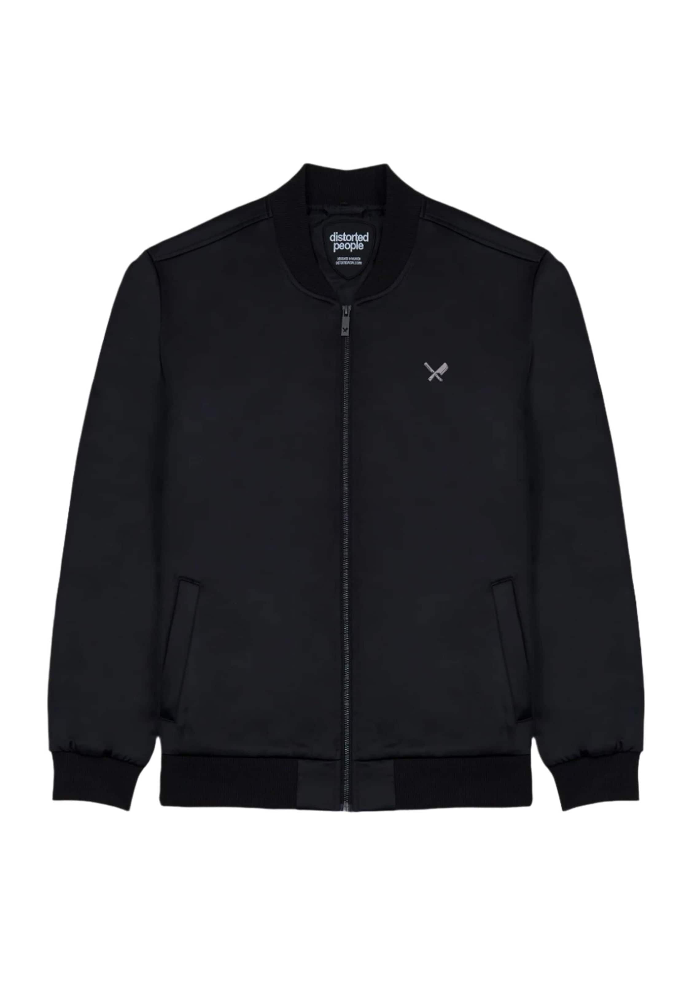 Distorted People Tussenjas 'Classic' in Zwart: voorkant