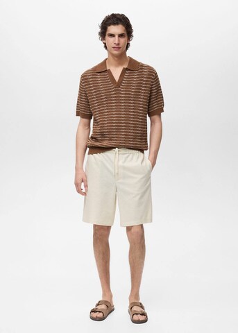 MANGO MAN Regular Pants 'Cabrera' in White