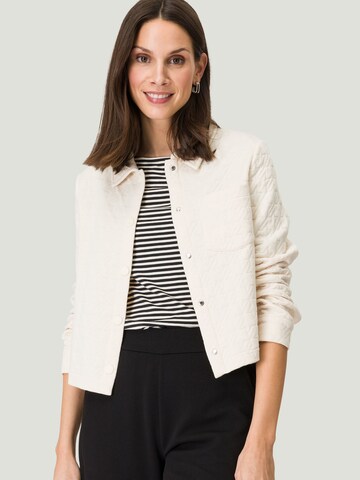 zero Sweatjacke in Beige: Vorderseite