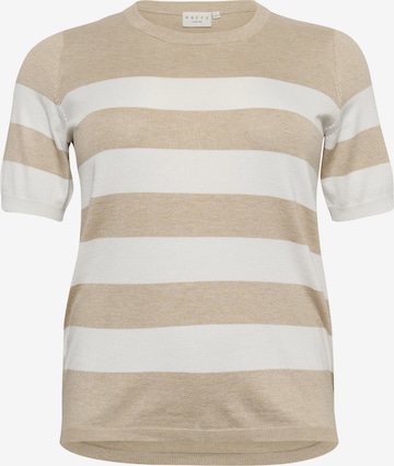 KAFFE CURVE Sweater 'KA Lizzy' in Beige: front