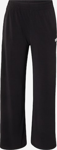Wide Leg Pantalon de sport DKNY Performance en noir : devant