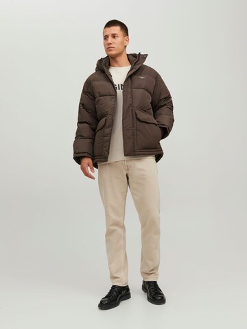 JACK & JONES Between-Season Jacket 'Sence' in Brown