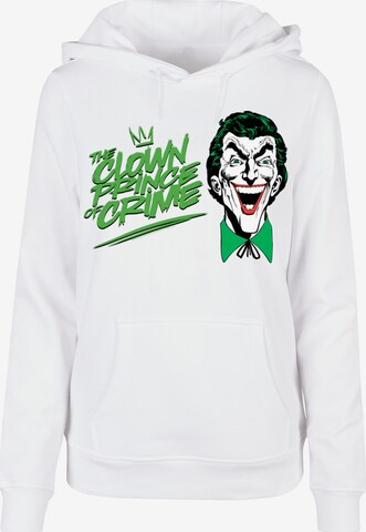 F4NT4STIC Sweatshirt 'DC Comics Batman Joker Clown Prince Of Crime' in Wit: voorkant