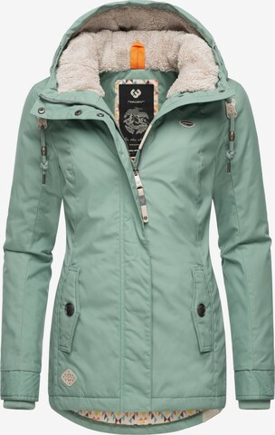 Ragwear Winter Jacket 'Monade' in Green: front