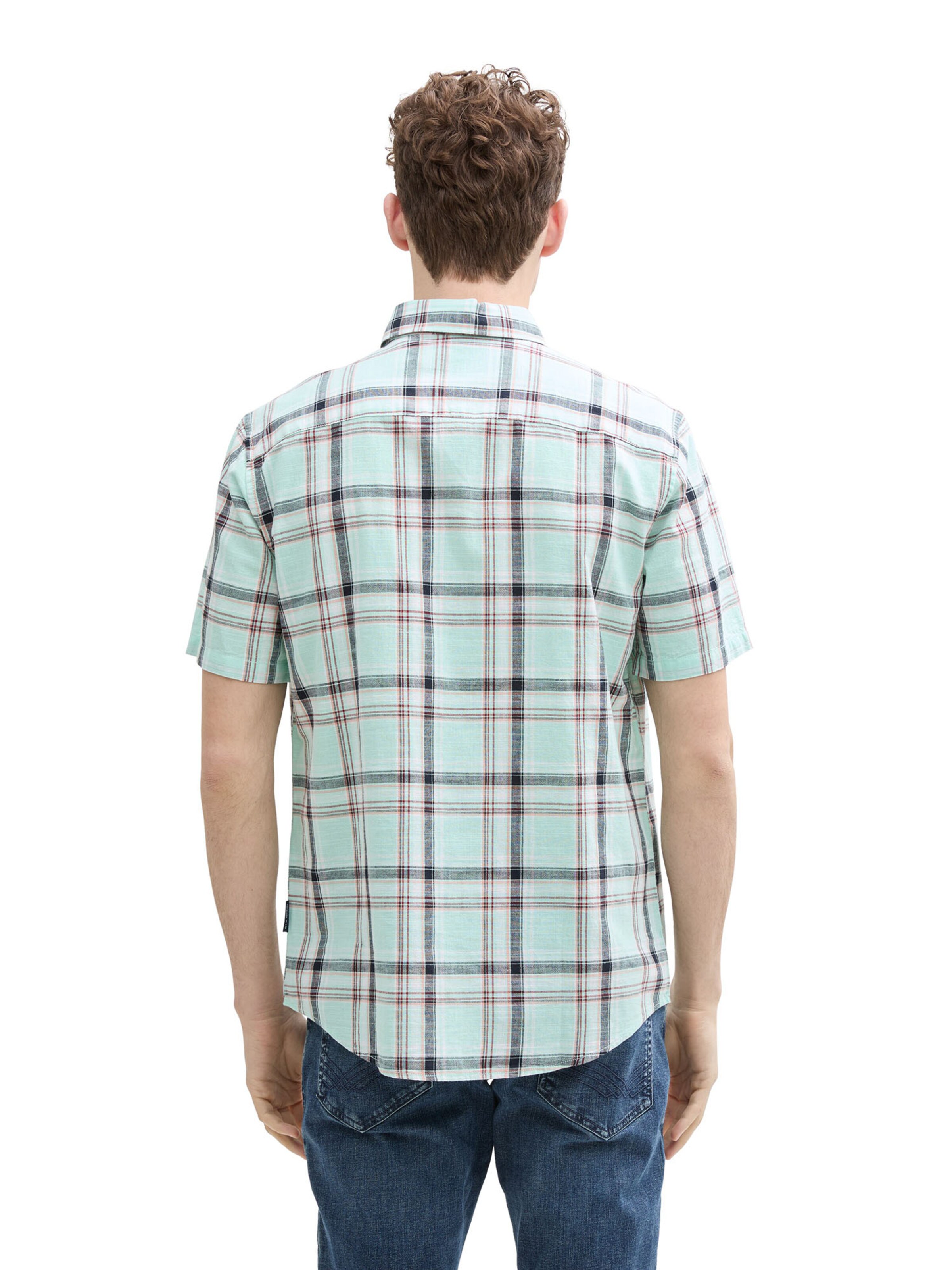 TOM TAILOR Regular fit Button Up Shirt in Green