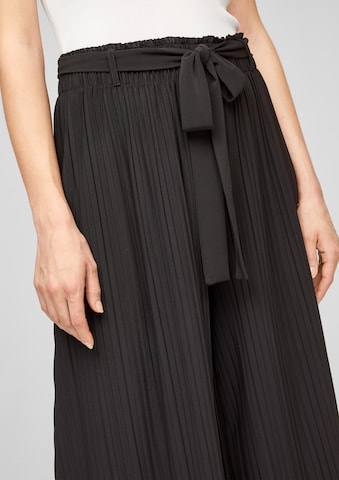 s.Oliver BLACK LABEL Wide leg Broek in Zwart