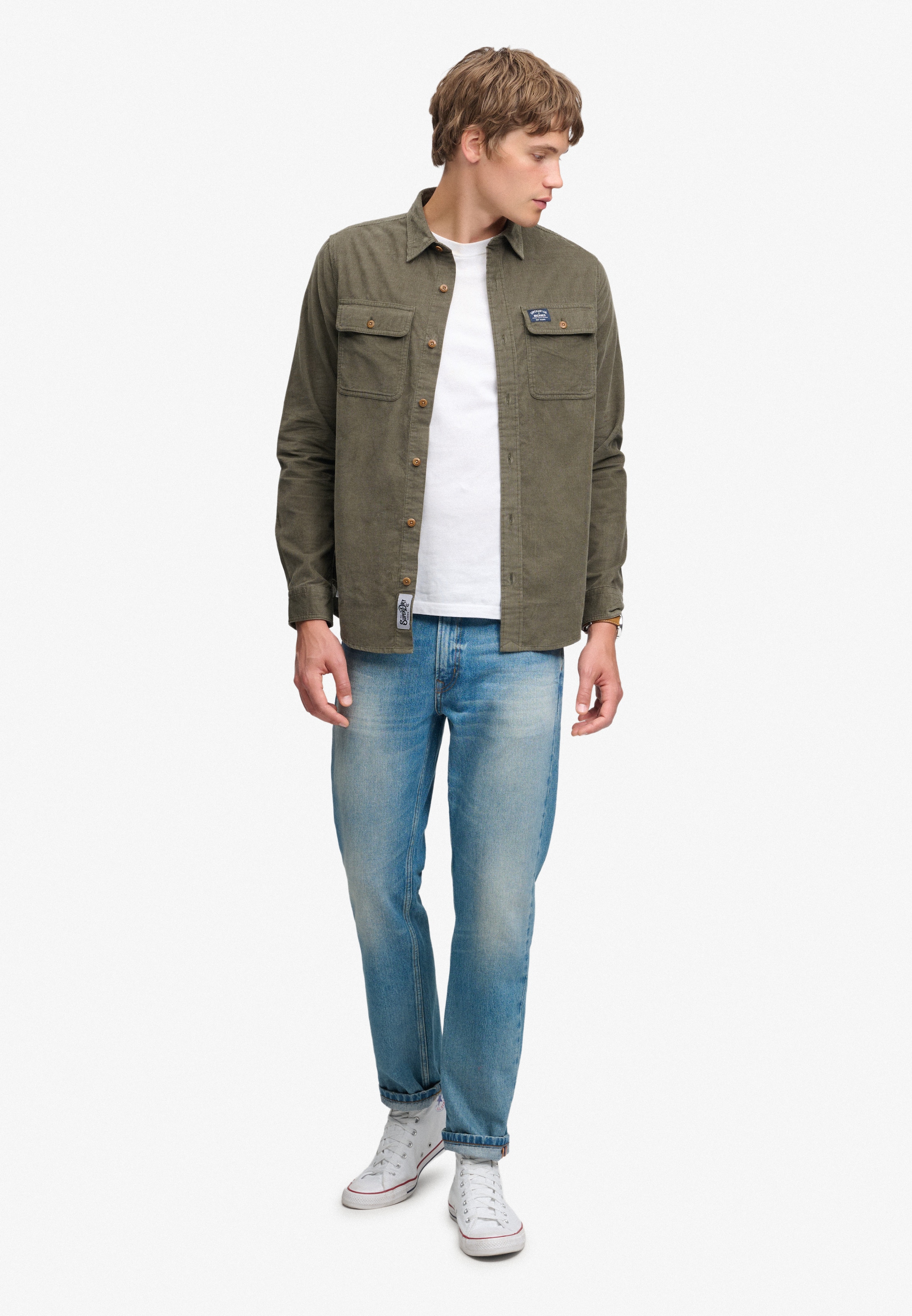 Superdry & Co Slim fit Overhemd in Wit