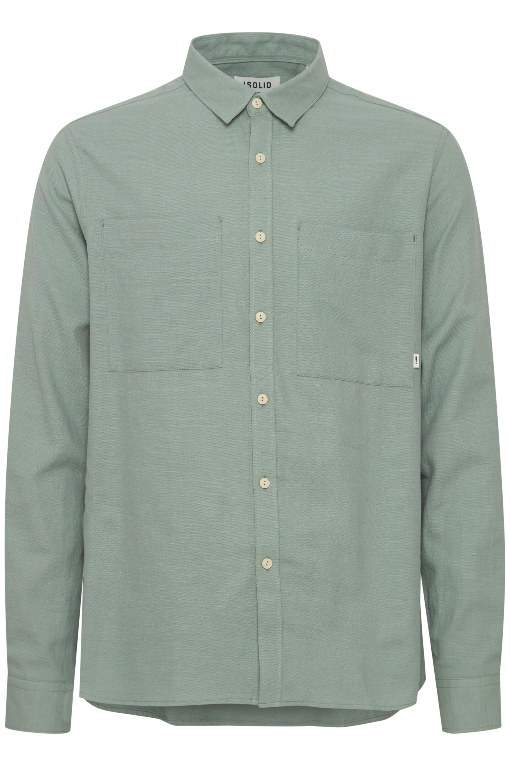 !Solid Regular fit Overhemd in Groen: voorkant