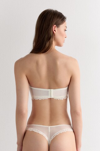 INTIMISSIMI Bandeau Bra 'Pretty Flowers' in White