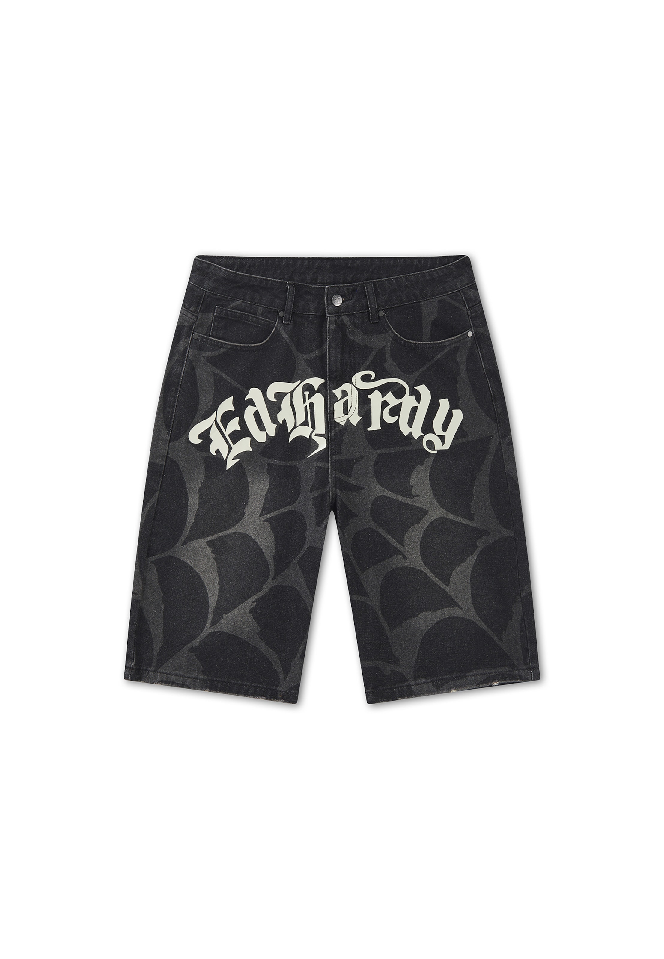 Ed Hardy Baggy Jeans 'Cobweb' in Zwart: voorkant