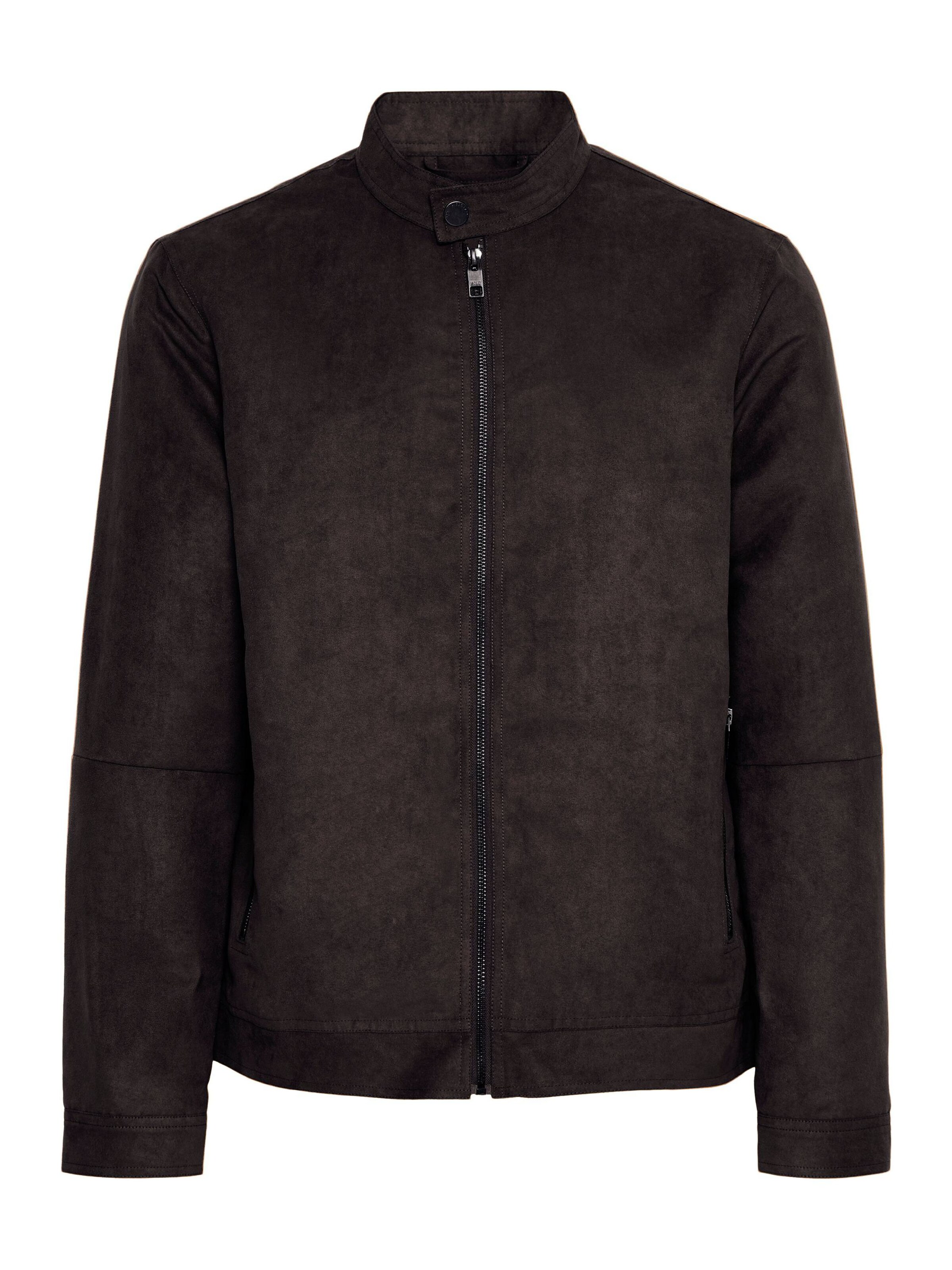 Veste mi-saison !Solid en noir : devant