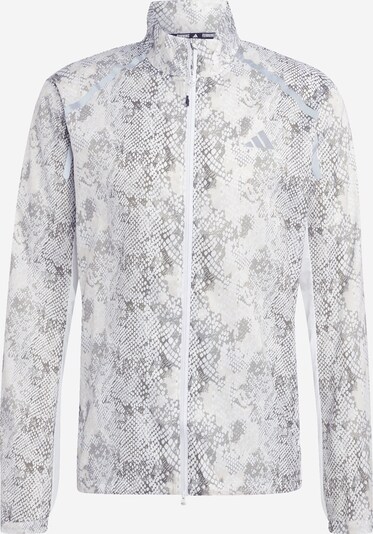 ADIDAS PERFORMANCE Veste de sport 'Allover Print Marathon' en gris / gris clair / blanc, Vue avec produit