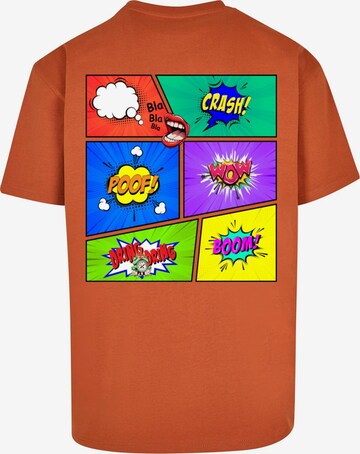 T-Shirt 'Book Comic' Merchcode en marron
