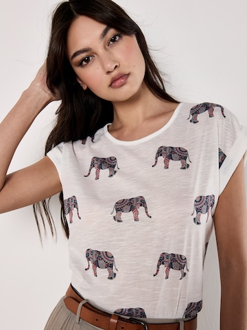 T-shirt Apricot en blanc
