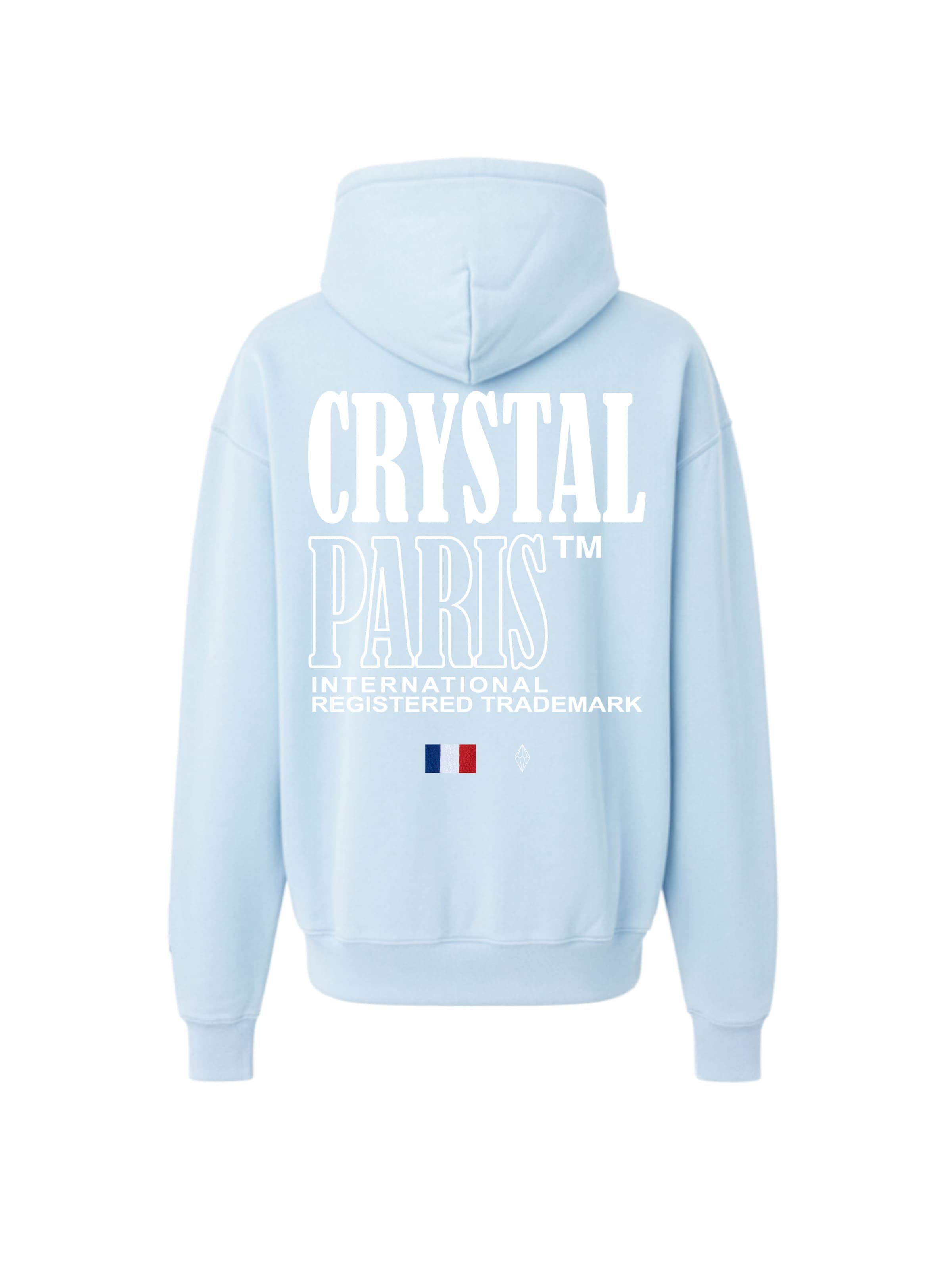 Crystal Paris Sweatshirt 'Trademark' in Blue: front