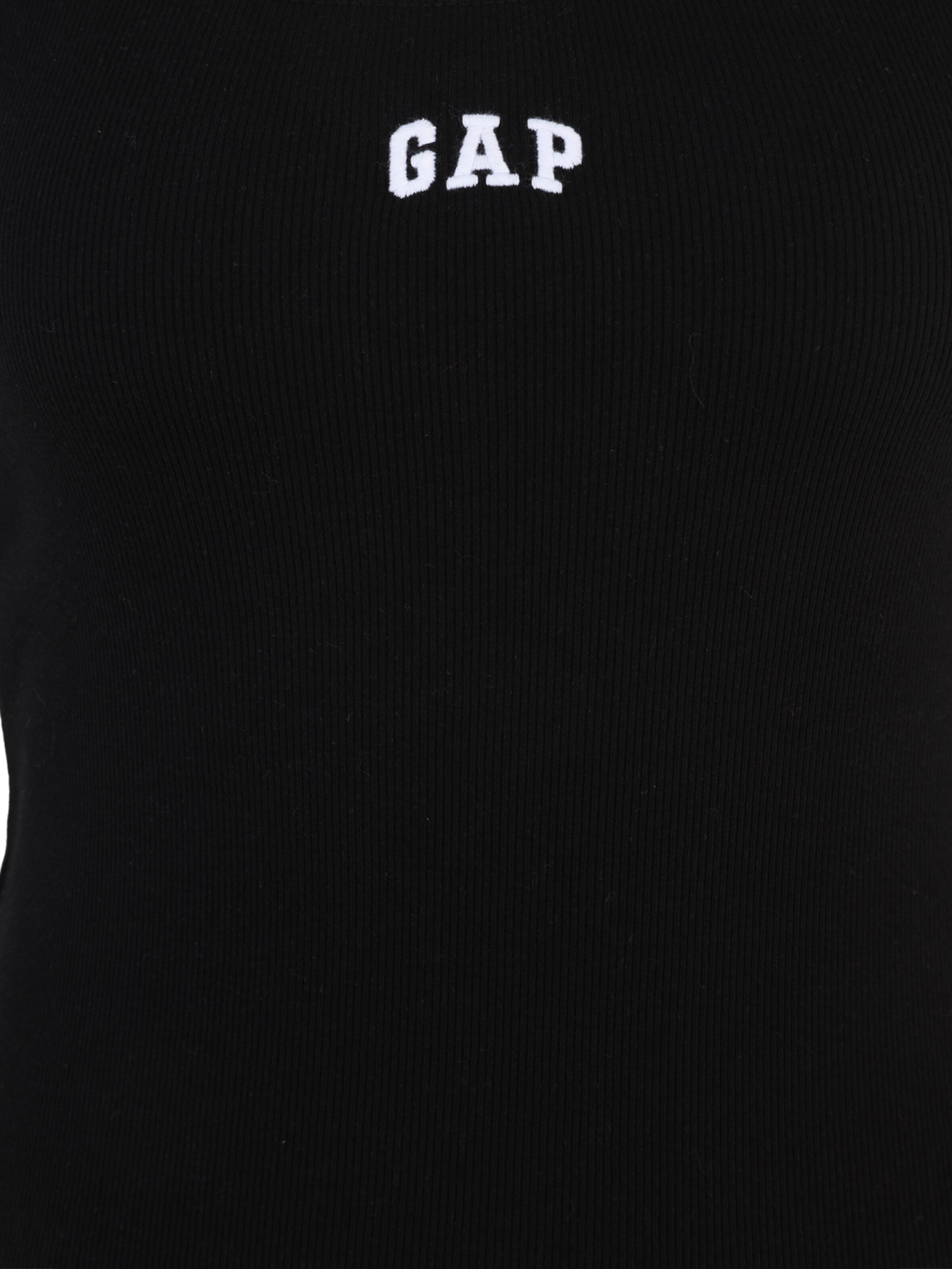 melns Gap Tall T-Krekls