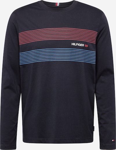 TOMMY HILFIGER T-Krekls '1985', krāsa - tumši zils / debeszils / sarkans, Preces skats