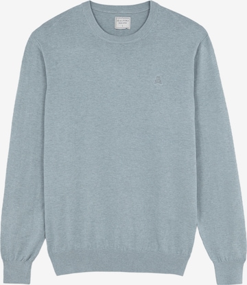 Scalpers Sweater 'Skull' in Blue: front