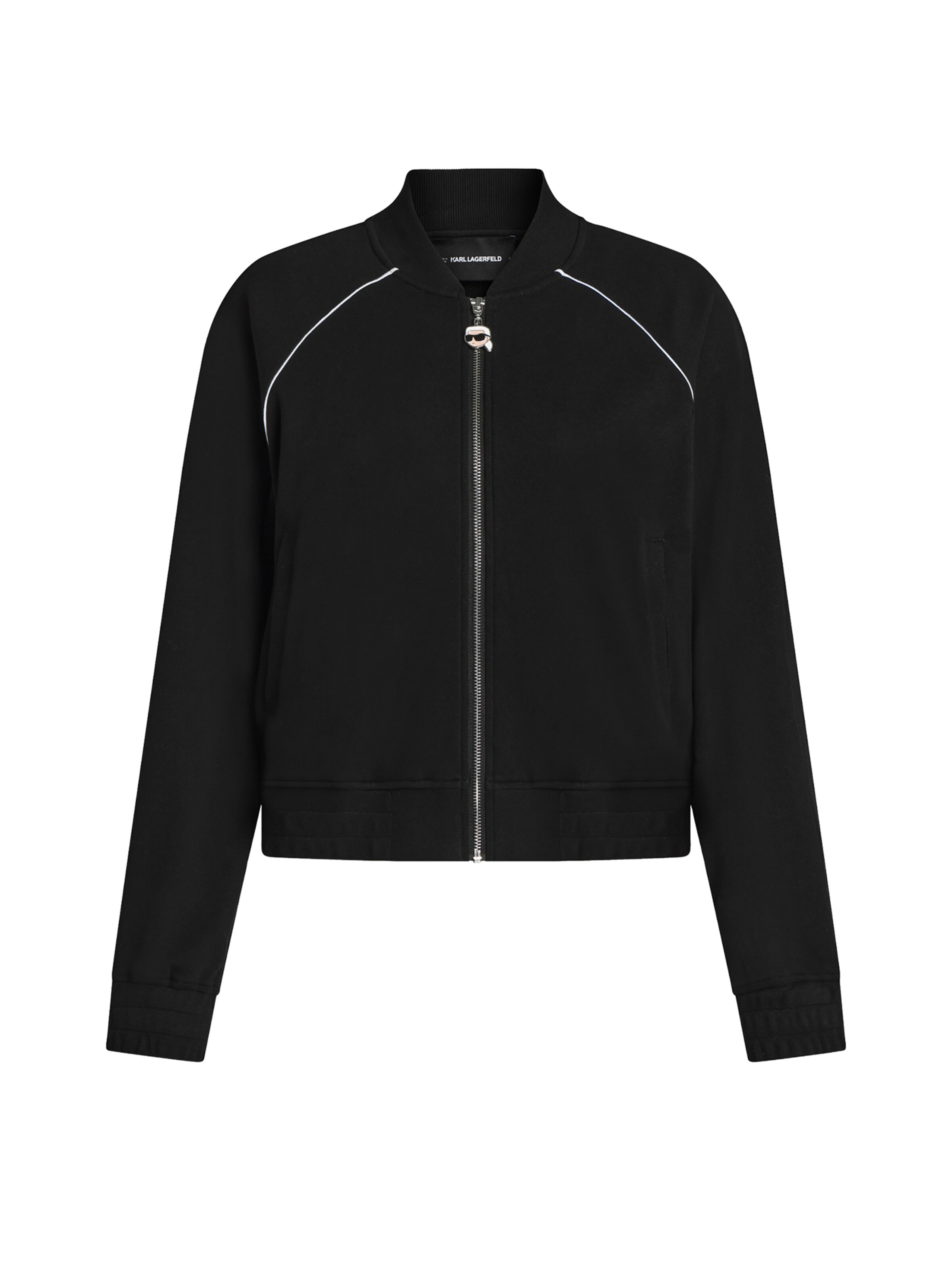 Karl Lagerfeld Sweatjacka 'Ikon' i svart: framsida