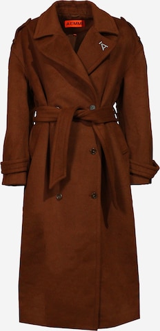 Manteau mi-saison AEMMI en marron : devant