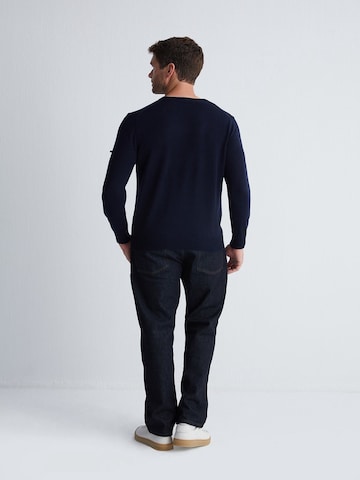 SILK & CASHMERE Gebreid vest in Blauw