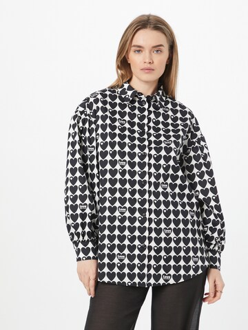 Love Moschino Blouse 'CAMICIA' in Zwart: voorkant