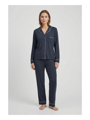 By Louise Pajama in Blue: front