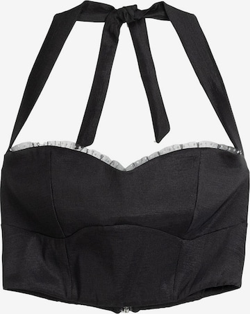 Bershka Top in Schwarz: predná strana