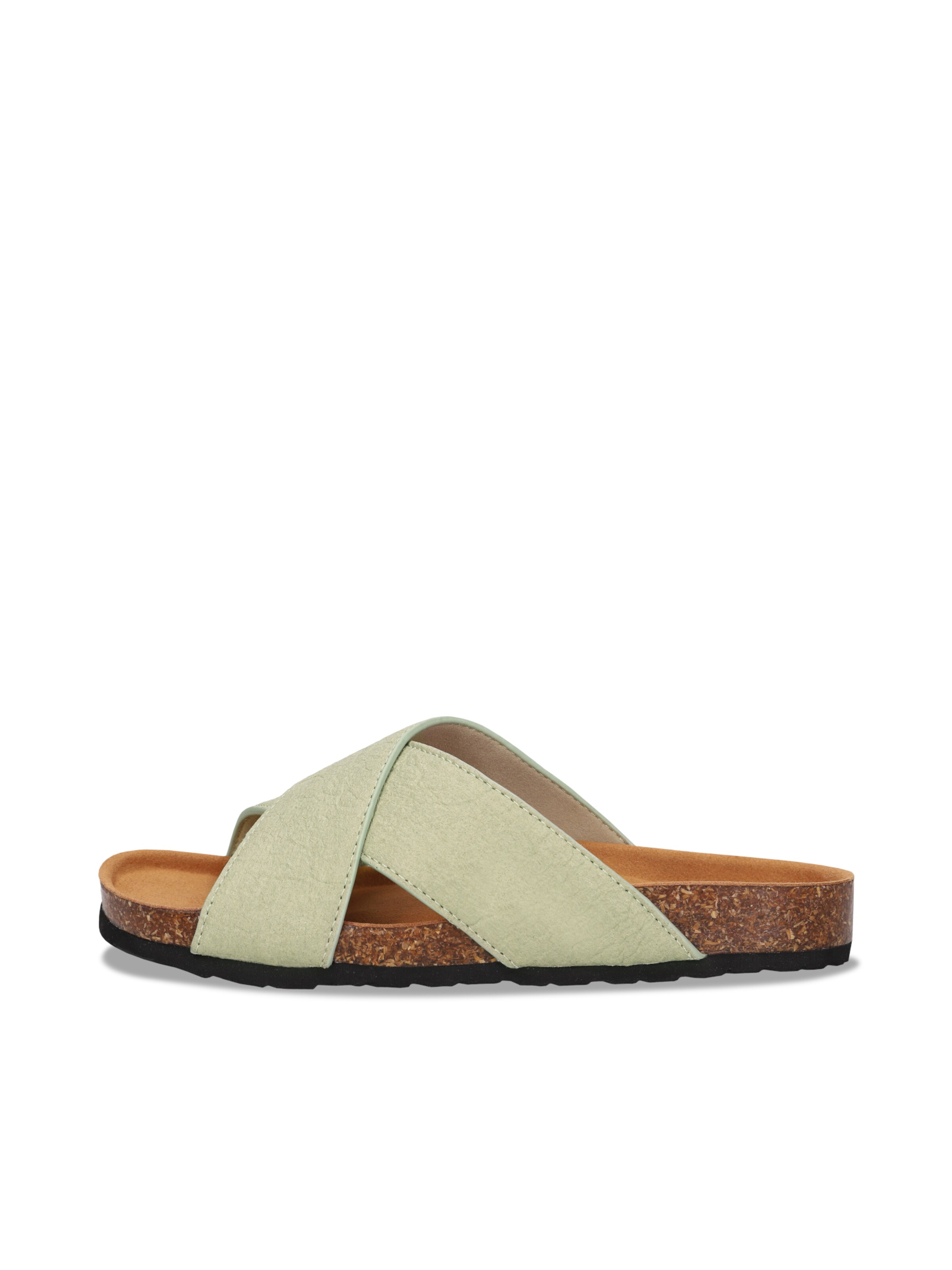 nae Vegan Shoes Mule 'Samui' in Green: front