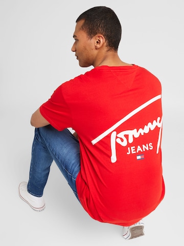 Tommy Jeans Tričko – červená