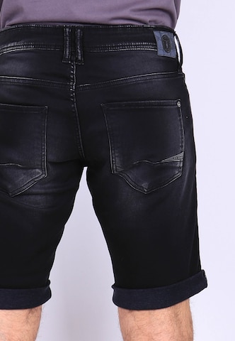 Le Temps Des Cerises Regular Jeansshorts JOGG LO mit gekrempeltem Saum in Schwarz