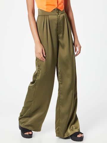 Nasty Gal Wide Leg Hose in Grün: predná strana