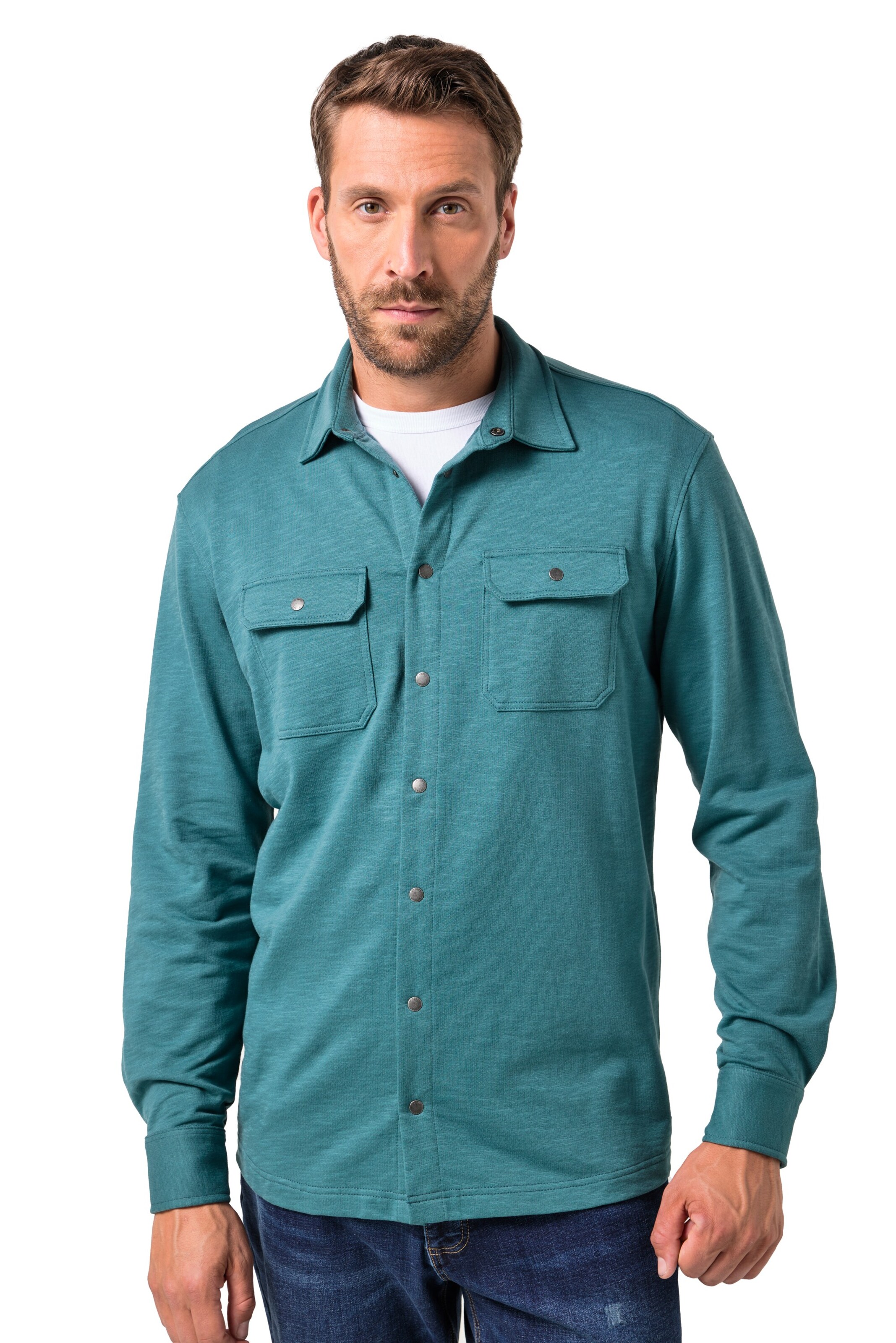 JP1880 Regular fit Button Up Shirt in Blue: front