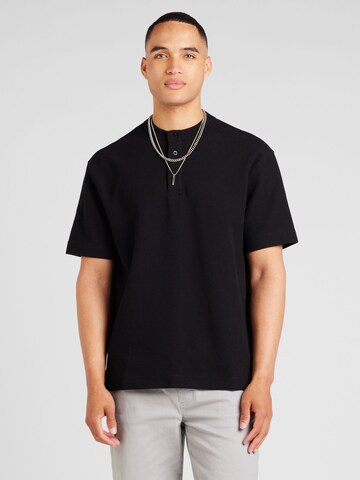 TOPMAN Majica | črna barva: sprednja stran