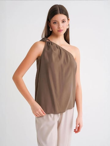 Camicia da donna di MixRay in marrone