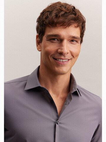 SEIDENSTICKER Slim fit Business shirt in Grey