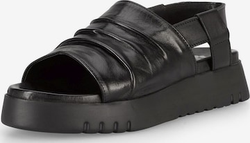 Felmini Wide Fit Sandals in Black: front