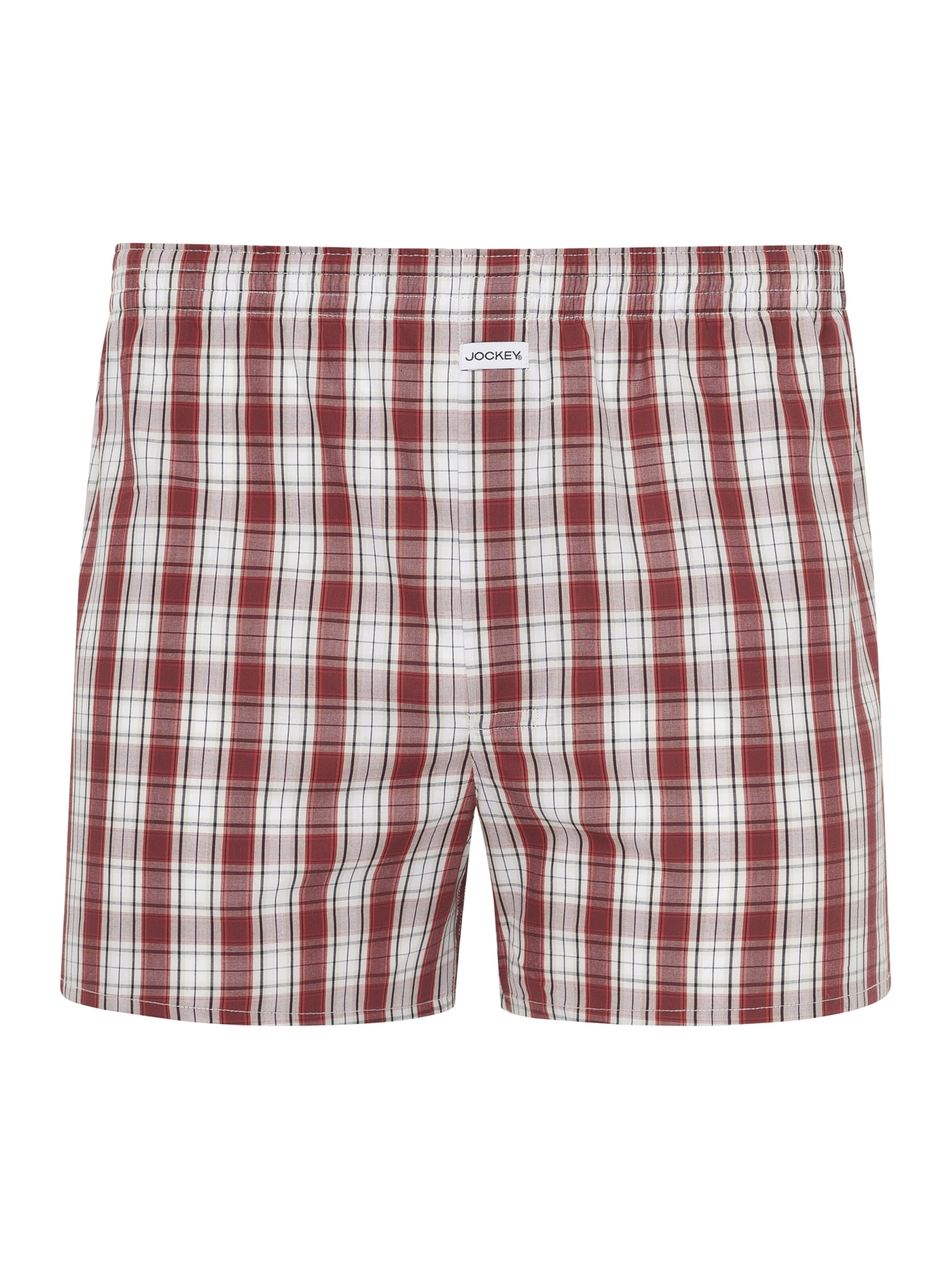 JOCKEY Boxershorts 'Everyday Check Woven Boxer'‌‌‌ in XXL in kirschrot, Produktansicht