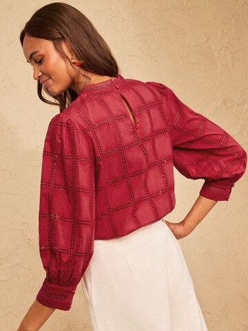 love & roses Blouse in Rood