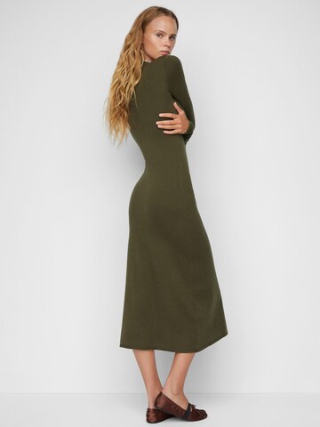 MANGO Knitted dress 'PERCEBE' in Green