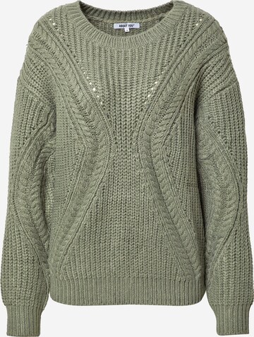 ABOUT YOU Sweater 'Cyra' in Green: front