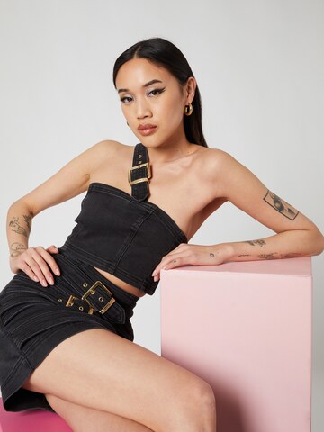 Hoermanseder x About You Top 'Anja' in Black: front