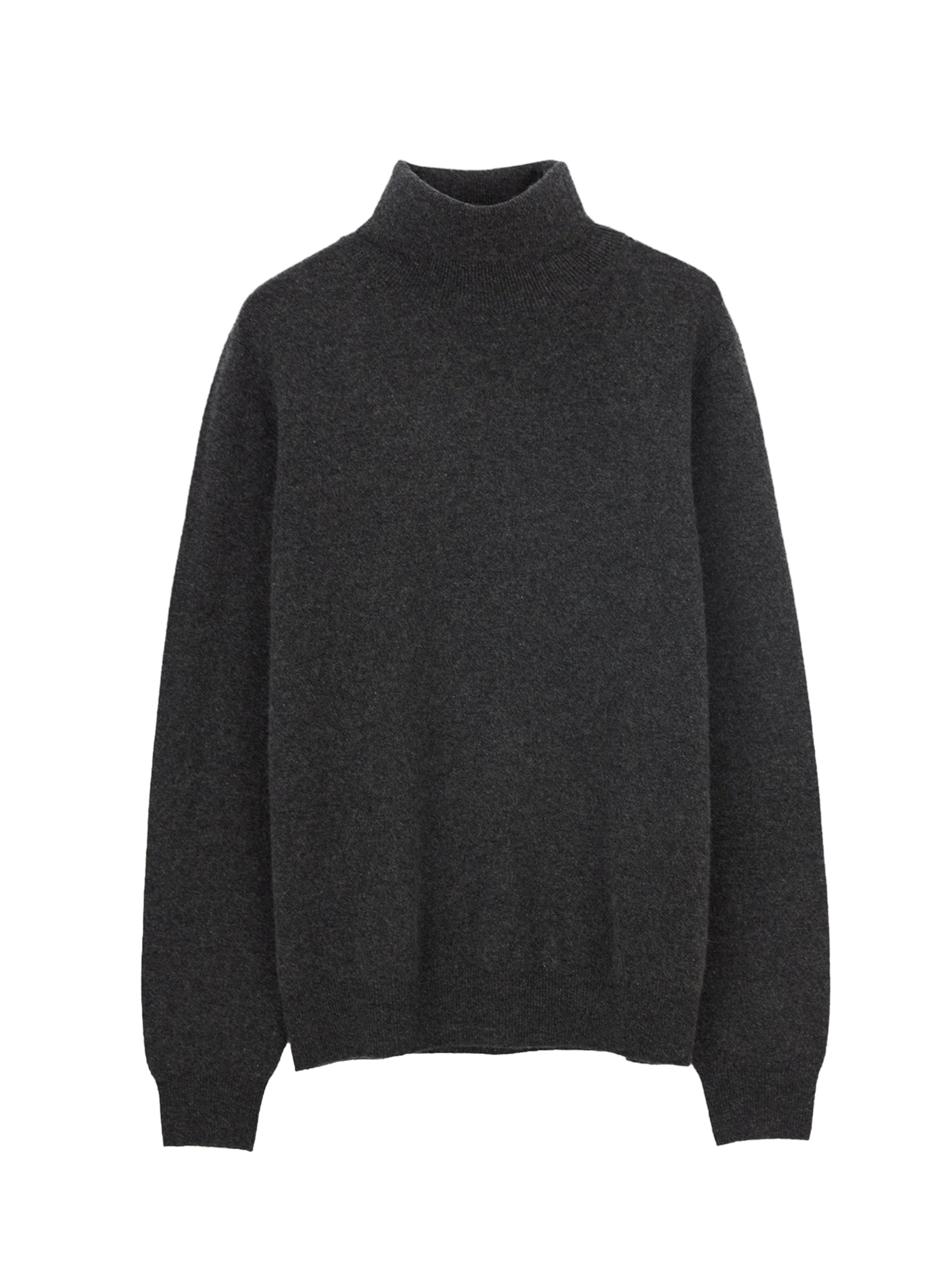 GOBI Cashmere Sweater 'Men's Essential Turtleneck Cashmere Sweater' in Grey: front