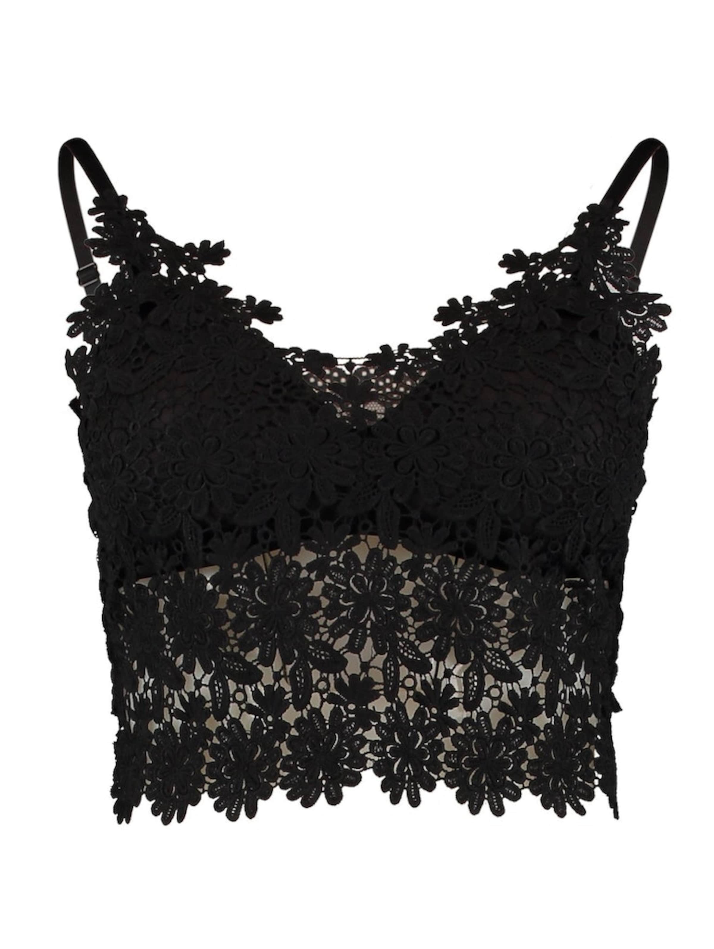 Hailys Top 'Ha44nny' in Schwarz: Vorderseite