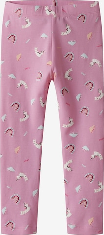 Skinny Leggings 'NMFBILONA' de la NAME IT pe roz: față