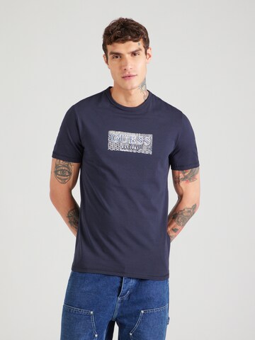 Maglietta di GUESS in blu: frontale