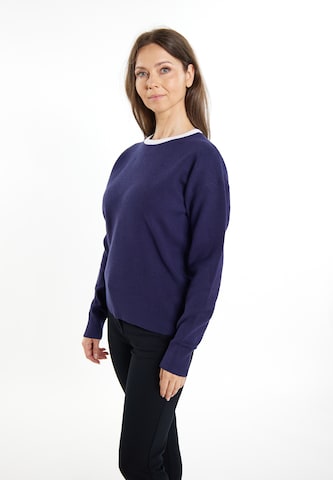 usha BLACK LABEL - Jersey 'Nowles' en azul: frente